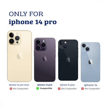 iPhone 14 Pro Clear Shockproof Case Cover with Drop Protection - Tough Build, Scratch Resistant, Wireless Charging Compatible - Transparent